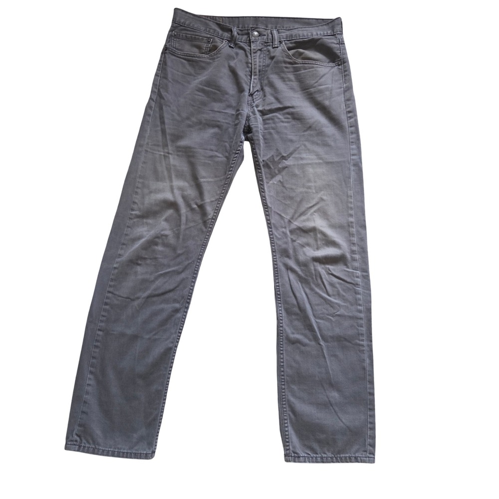 Levi's 505 Jeans Mens 34x34 Gray Regular Fit Straight Leg White Tag Denim Casual